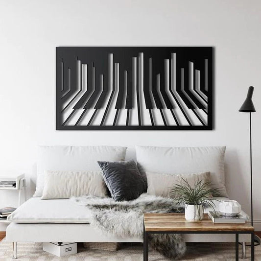 Symphony in Steel - Piano Key Wall Art