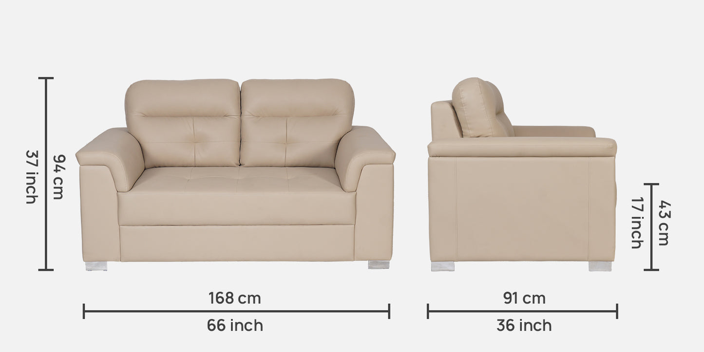 Monet Premium Leatherette Sofa – Beige
