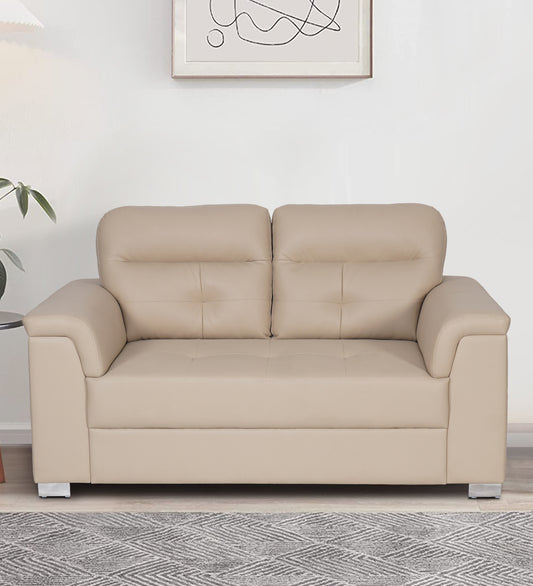Monet Premium Leatherette Sofa – Beige